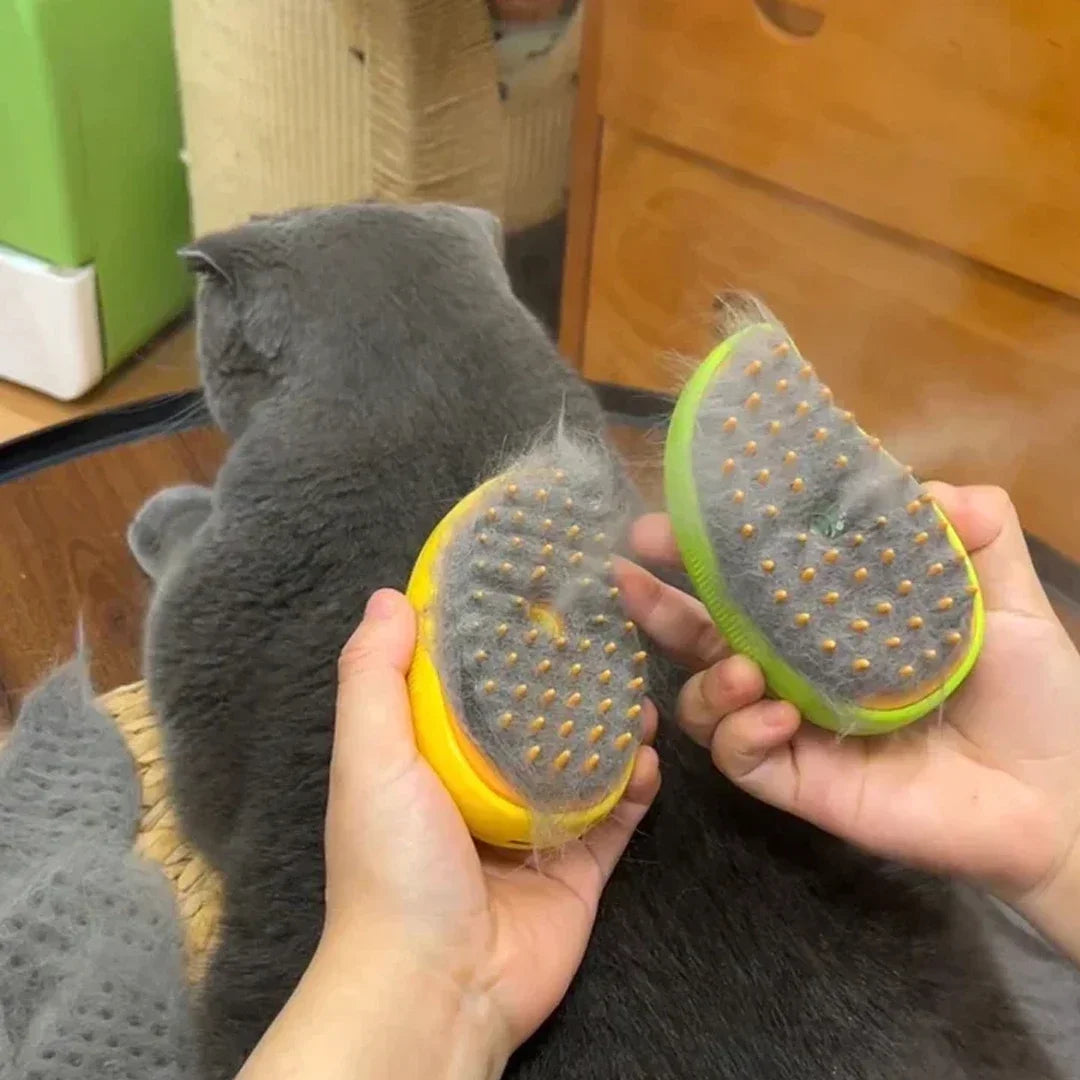 3-in-1 Steam Pet Grooming Brush | Electric Massage & Deshedding | Dogs & Cats